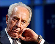Shimon Peres had a run-in withLiberman over previous comments