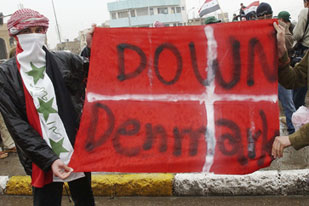 Anti-Denmark flag in Iraq