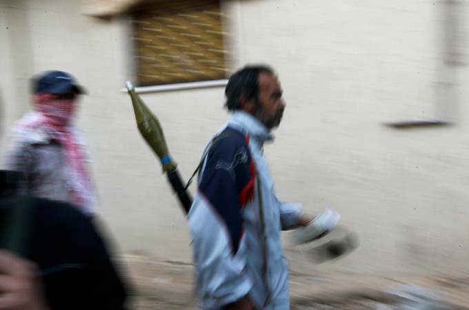 Rebel fighters in Misrata, Libya