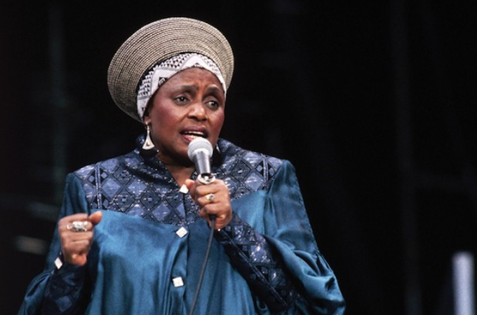 South African activist Miriam Makeba FOR FABULOUS PICTURE SHOW