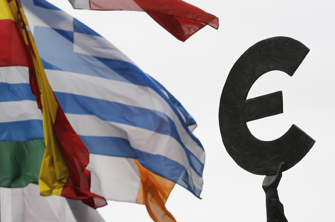 Euro Eurozone Europe flags