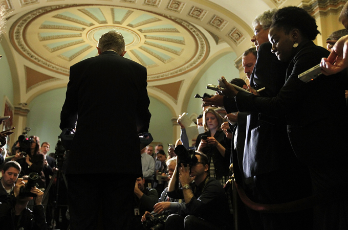 Senate Lawmakers Speaks To The Press After Their Policy Meetings