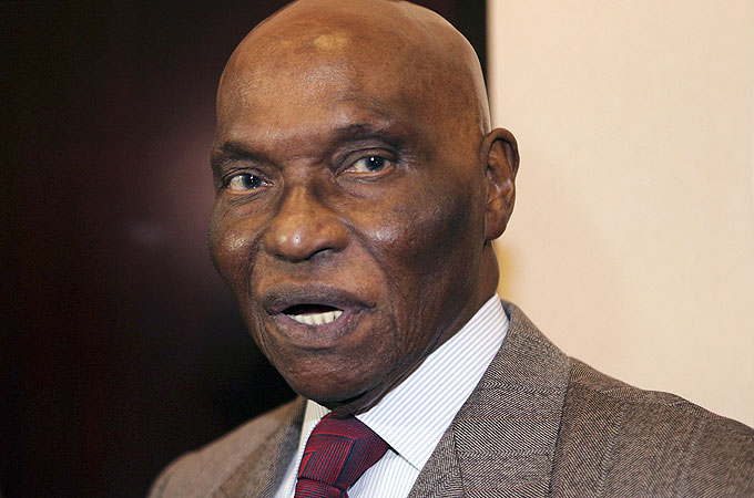 Senegal president Abdoulaye Wade