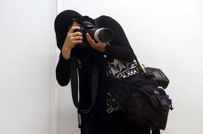Female journalist in Afghanistan
