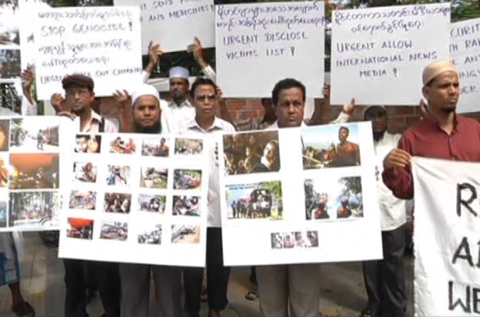Rohingyas protest in Bangkok