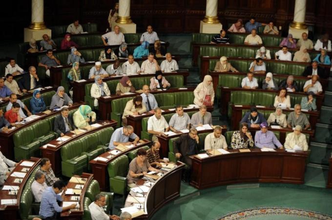 Tunisia''s ruling Ennahda party attend a