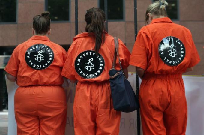 Activist Group Protests Against Gov''t Keeping Guantanamo Bay Open