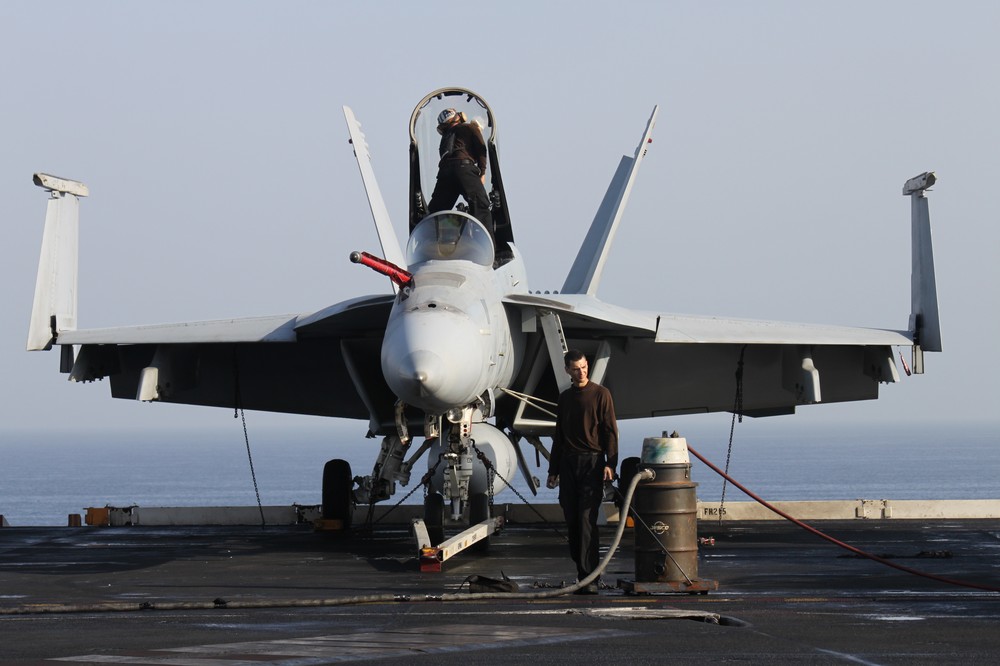 On board the USS Eisenhower
