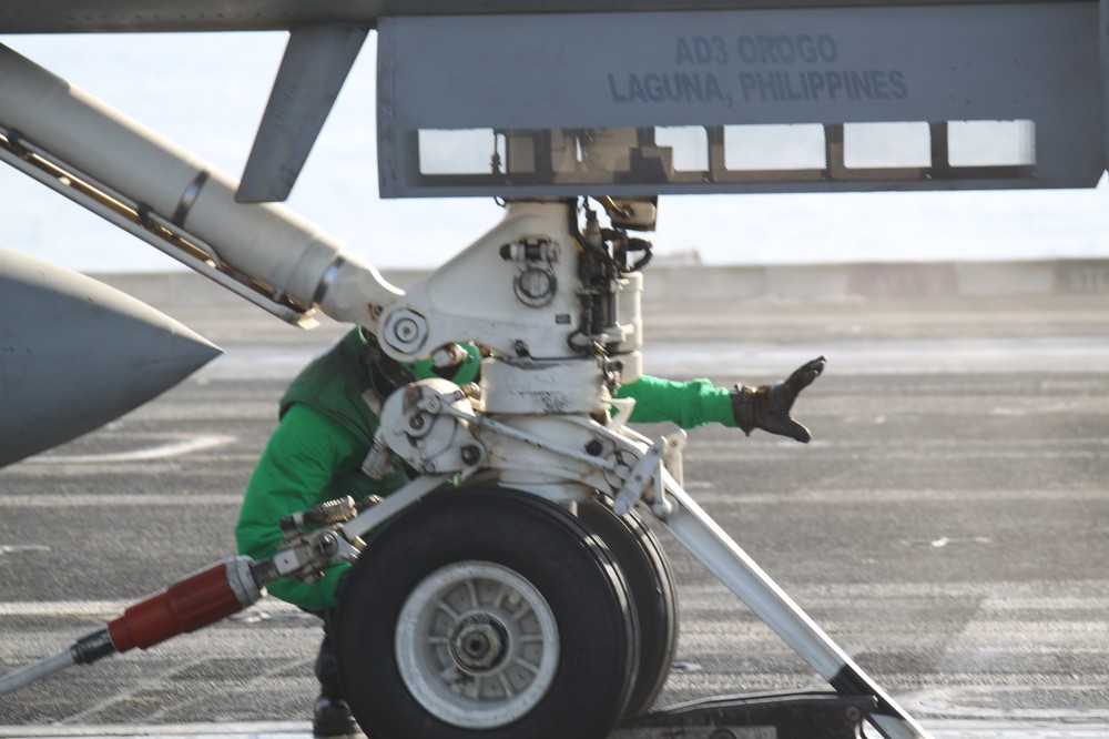 On board the USS Eisenhower