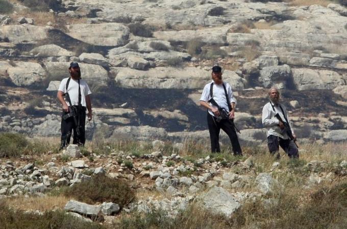 Armed settlers from the hardline Jewish