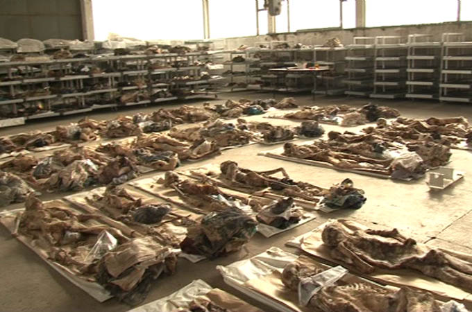 The morgue in Sanksi Most, where DNA testing is done on the victims of ethnic cleansing [Flaminia Giambalvo/Al Jazeera]