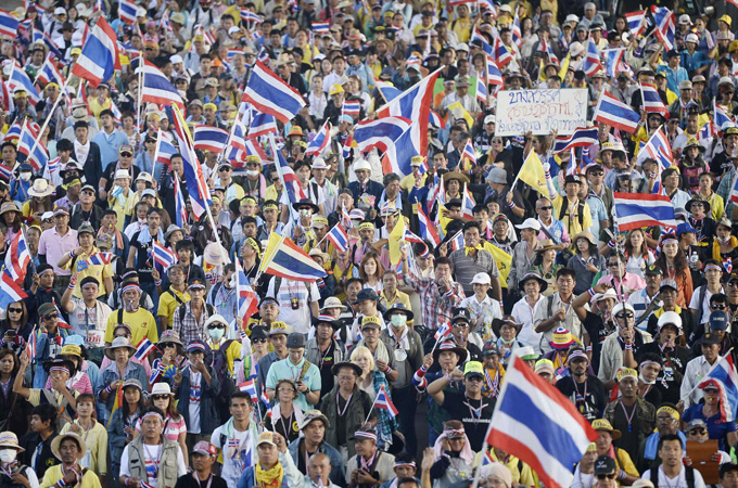 Millions of Thai people have been protesting against the corrupt government of Yingluck Shinawatra [REUTERS]