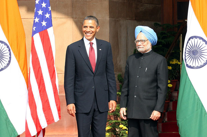 President Obama, left, has called India-US relations the "defining partnership of the 21st century" [EPA]