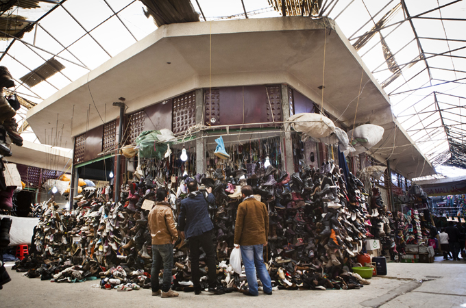 Sulaymaniyah's bazaar is a sprawling, covered maze of units [Jacob Russell/Al Jazeera]