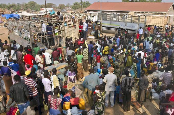 The Nyumanzi refugee settlement in northern Uganda houses 21,000 refugees [AFP]