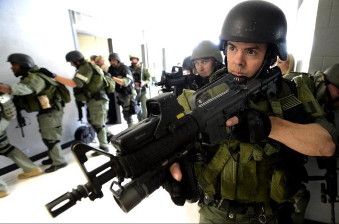 US police has become increasingly militarised [AP]