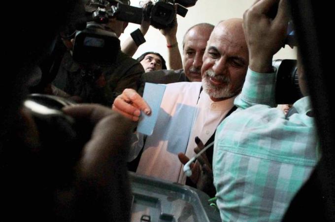 Afghan presidential candidate Ashraf Ghani has defended himself against allegations of fraud [EPA] 