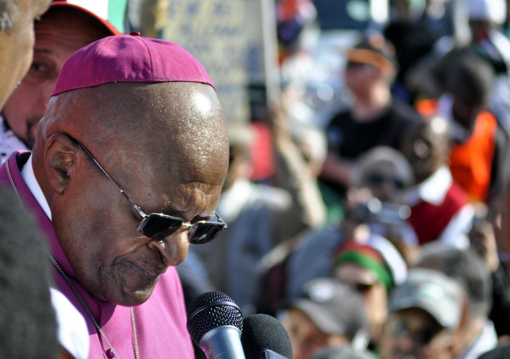 <p>Archbishop Desmond Tutu offered a prayer. Jews are not the enemy, they are God(***)s children but Zionism is a question that calls for justice, Tutu told the gathering.</p>