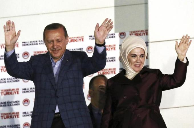 Turkish President Recep Erdogan recently angered women's rights activists by saying that women and men are not equal [AP]