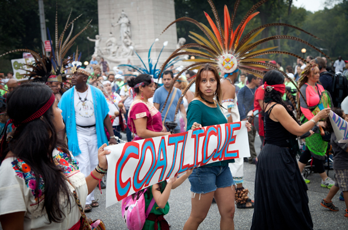 Organisers called the protest the largest single climate change march in history [Lyle Shanahan/Al Jazeera]
