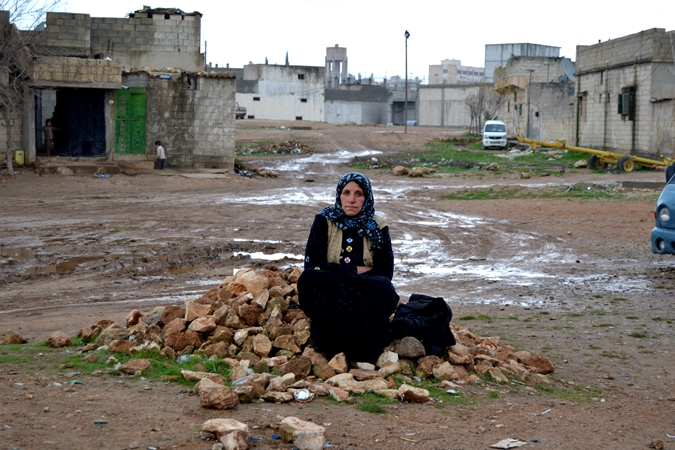 Letfiya is one of hundreds of civilians still living in Kobane despite the risks [Hermione Gee/Al Jazeera]