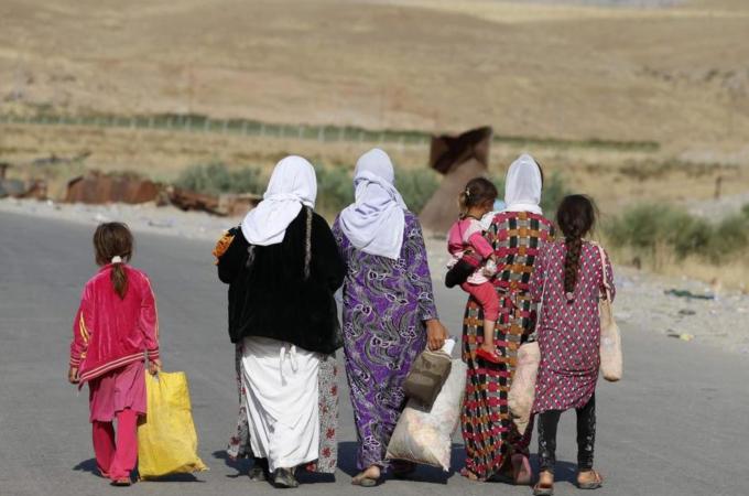 'We are trapped here at the mercy of others. The place is crowded .... the children are always sick' [Reuters]