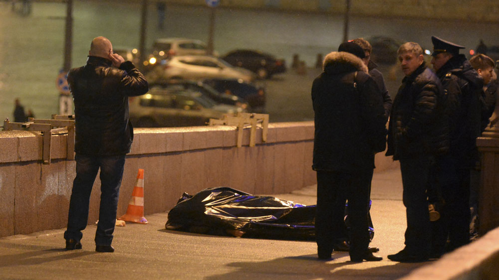  Nemtsov was shot at around 23:40 local time on Friday while crossing the Bolshoy Kamenny Bridge accompanied by a Ukrainian woman [Reuters] 