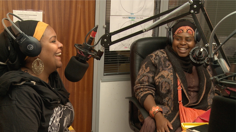 Poetic Pilgrimage being interviewed at Colourful Radio in London [Al Jazeera]