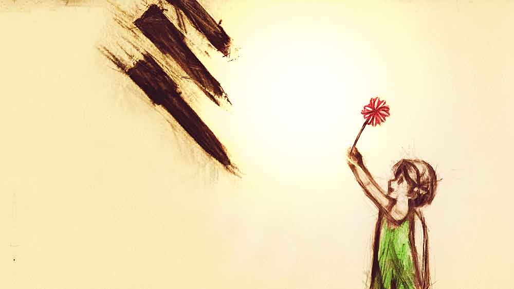 A child from Syria [Painting by Wissam al-Jazairy]