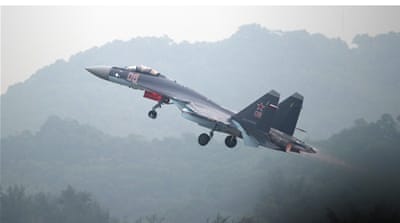 A Sukhoi fighter jet [AFP/Getty Images]