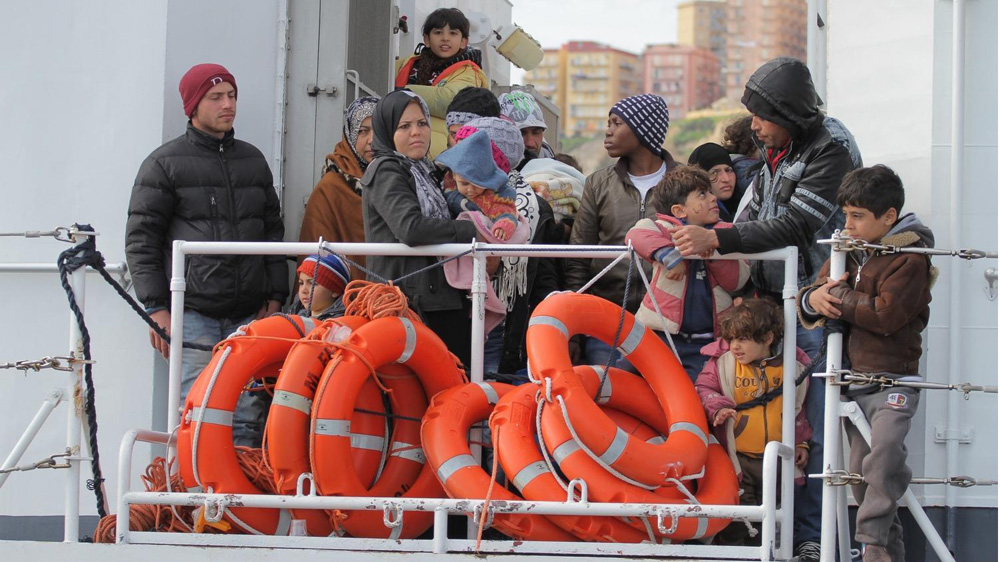 Rescued migrants