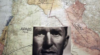 A newly discovered peace map in a new exhibition 'Lawrence of Arabia: the life, the legend' at the Imperial War Museum in London [Getty]