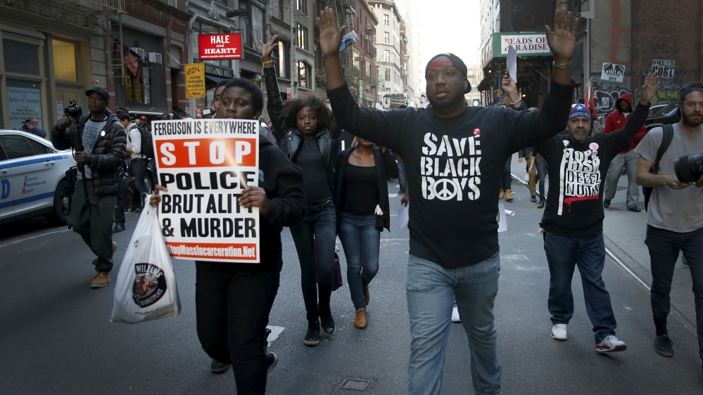 Protests have spread to major US cities in a national outcry over the treatment of African-Americans and other minority groups by the police [Reuters]