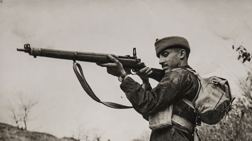 A photograph of my father during training in February 1968, three months before he was formally commissioned into the army [an Ahmad family photograph]
