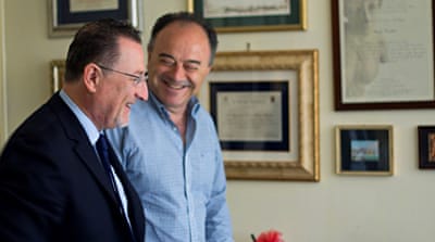 Nicola Gratteri, Reggio Calabria’s district attorney, and Antonio Nicaso, a writer on the ‘Ndrangheta [Antonella Corigliano/Al Jazeera]