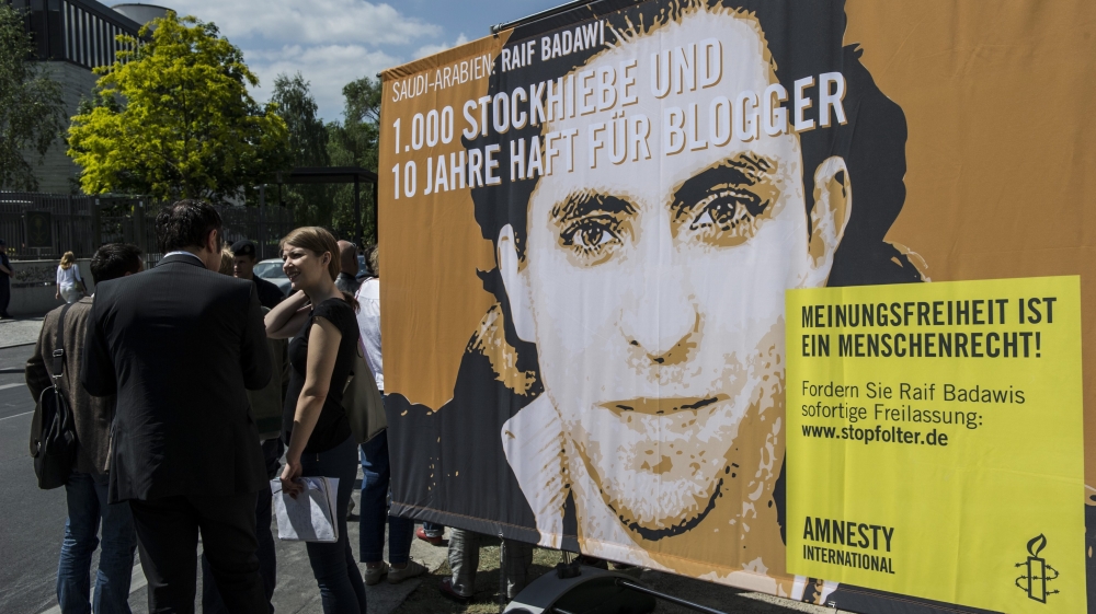 Rally for Saudi blogger Badawi
