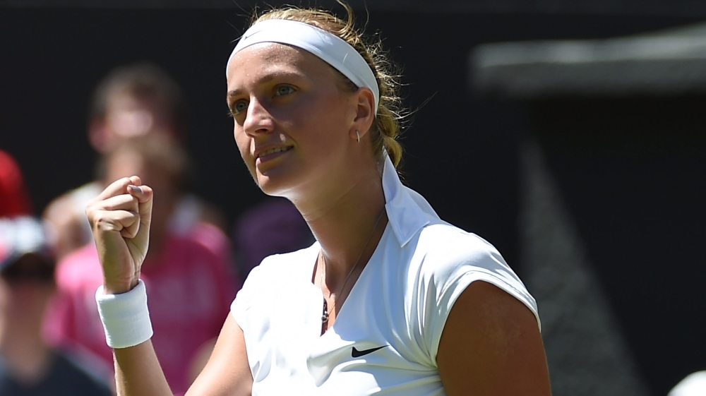 Kvitova had routed Bouchard in last year's final [EPA]