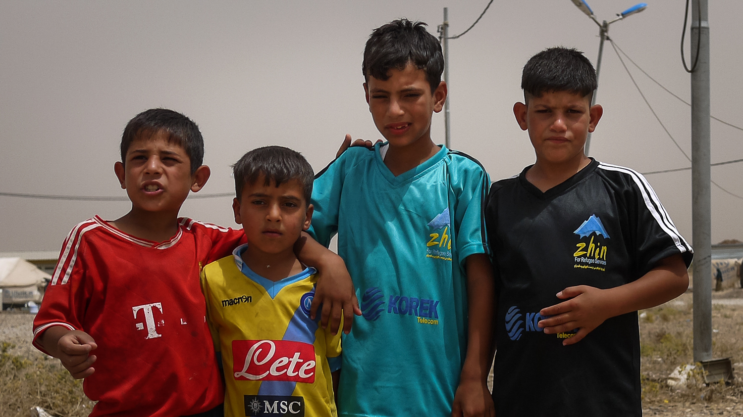 Baharka camp, Erbil, Iraq. After the Islamic State of Iraq and the Levant (ISIL) stormed the northern city of Mosul a year ago, thousands of displaced residents found shelter at the Baharka