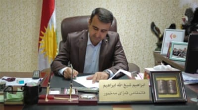 Once front-line areas are stabilised, ‘all are welcome to come back to their homes’, said Makhmour Mayor Ibrahim Shekhalla [Megan O'Toole/Al Jazeera]