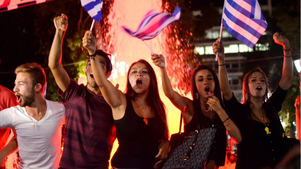 Greece referendum celebrations