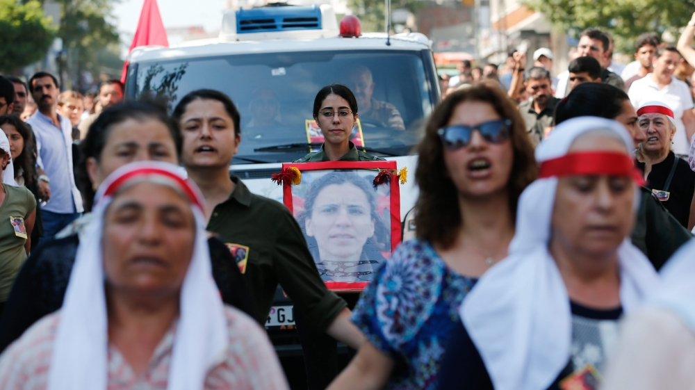 Thousands of Kurds in Turkey and elsewhere have protested against Turkey's shelling of Kurdish targets [EPA]