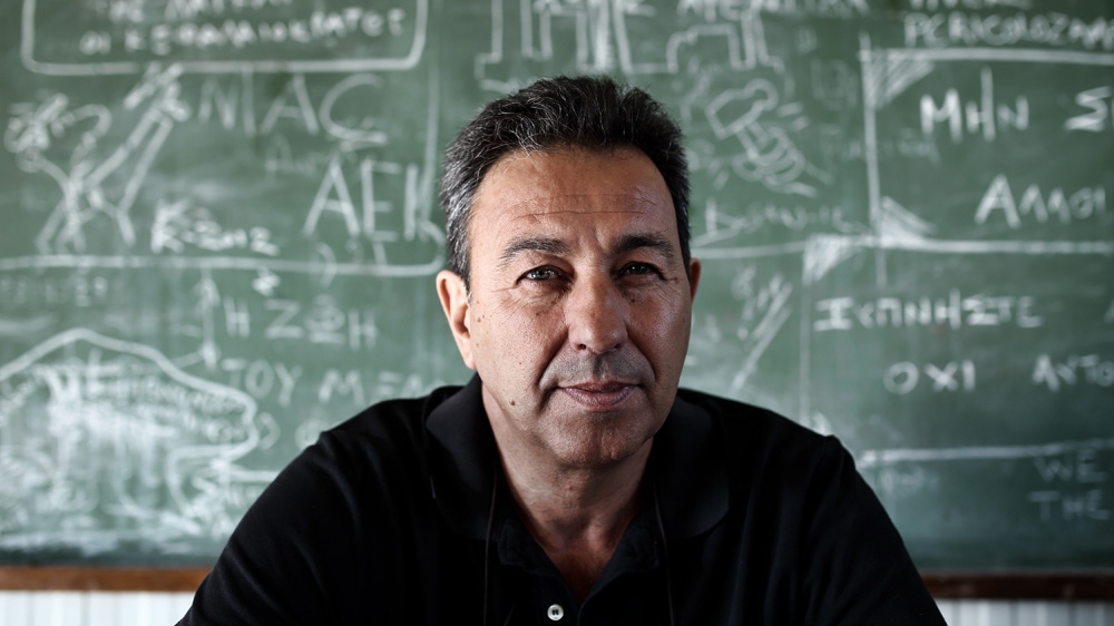 Yannis Deligiannis, the secretary of the shipyard workers' union, says: 