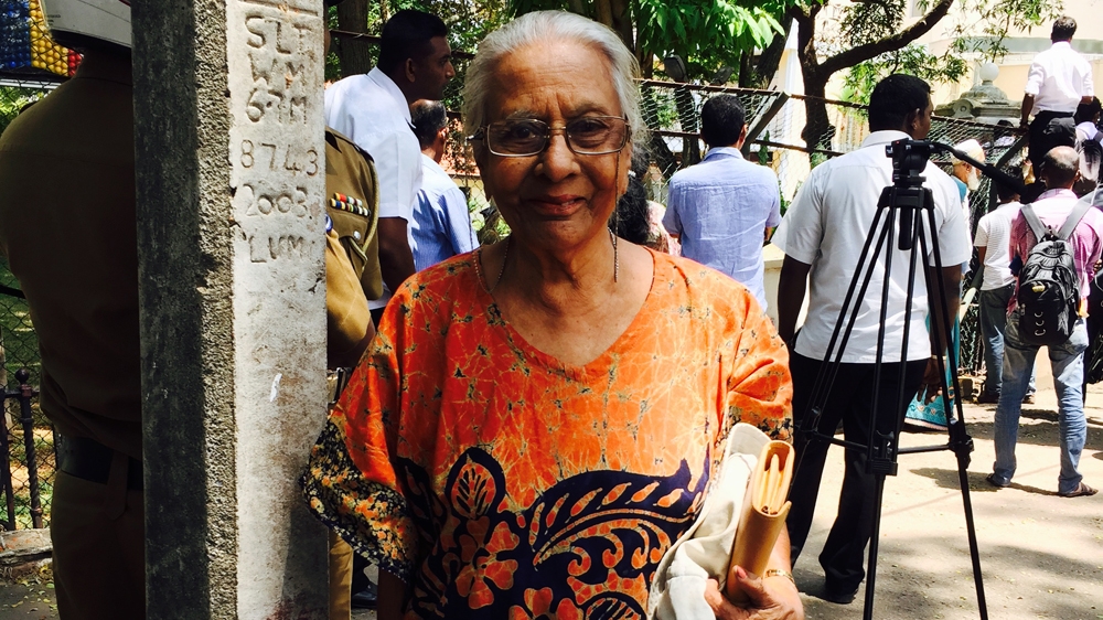 Sarojini Kadiragama said she wants a government that allows its people to hold it accountable for its actions [Arpit Goel/Al Jazeera] 
