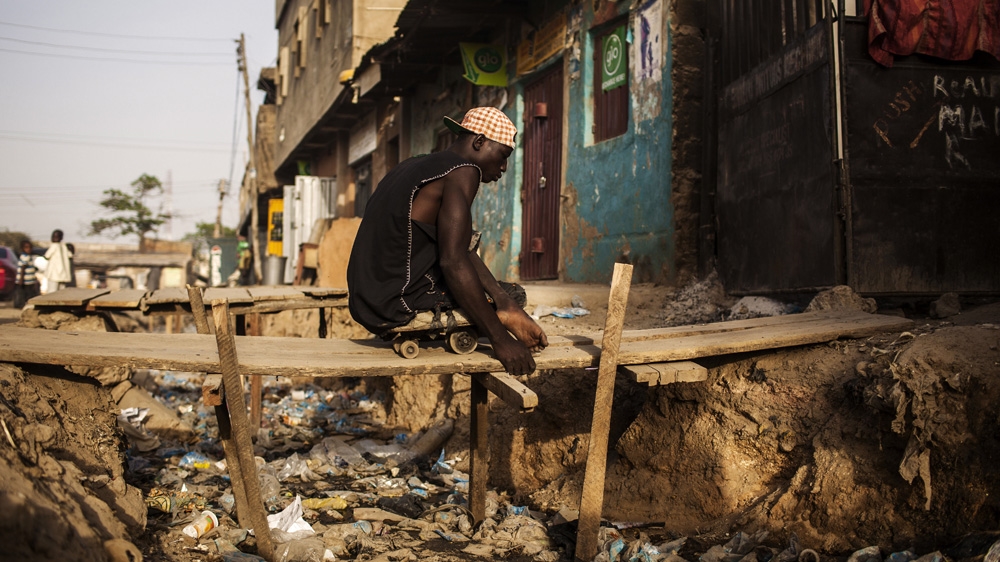 Many polio survivors use skateboards and tricycles to get around [Diego Ibarra Sanchez/MeMo]