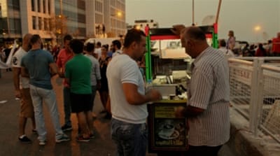 Ali's coffee business by Martyr's Square has been thriving [Martin Armstrong/Al Jazeera]