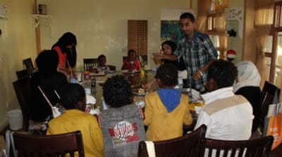Children at the workshop display positivity and resilience [Charlene Ann/Al Jazeera]