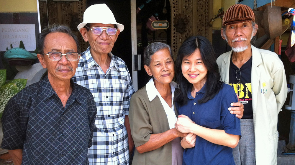 Soe Tjen Marching [blue shirt] is raising awaremess about Indonesia's bloody anti-communist past [Courtesy of Soe Tjen Marching]