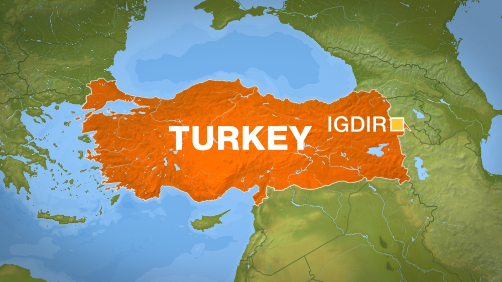 Igdir map, Turkey