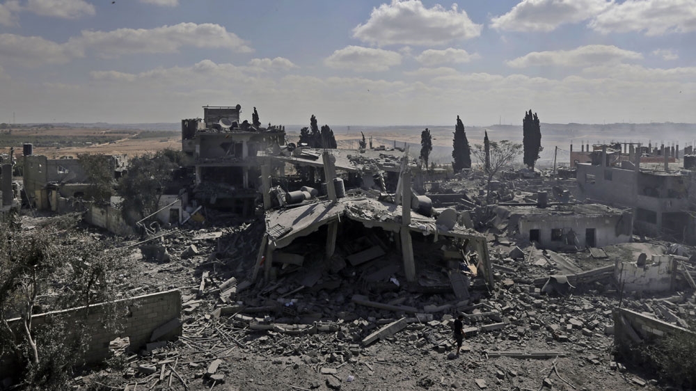 Destroyed homes in Gaza