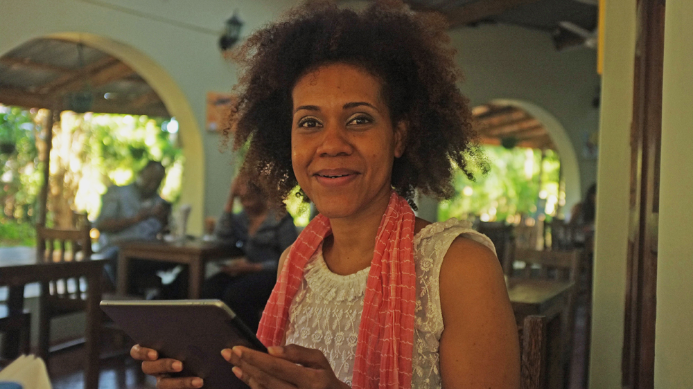 Maria Sarungi-Tsehai [Amanda Sperber/Al Jazeera]